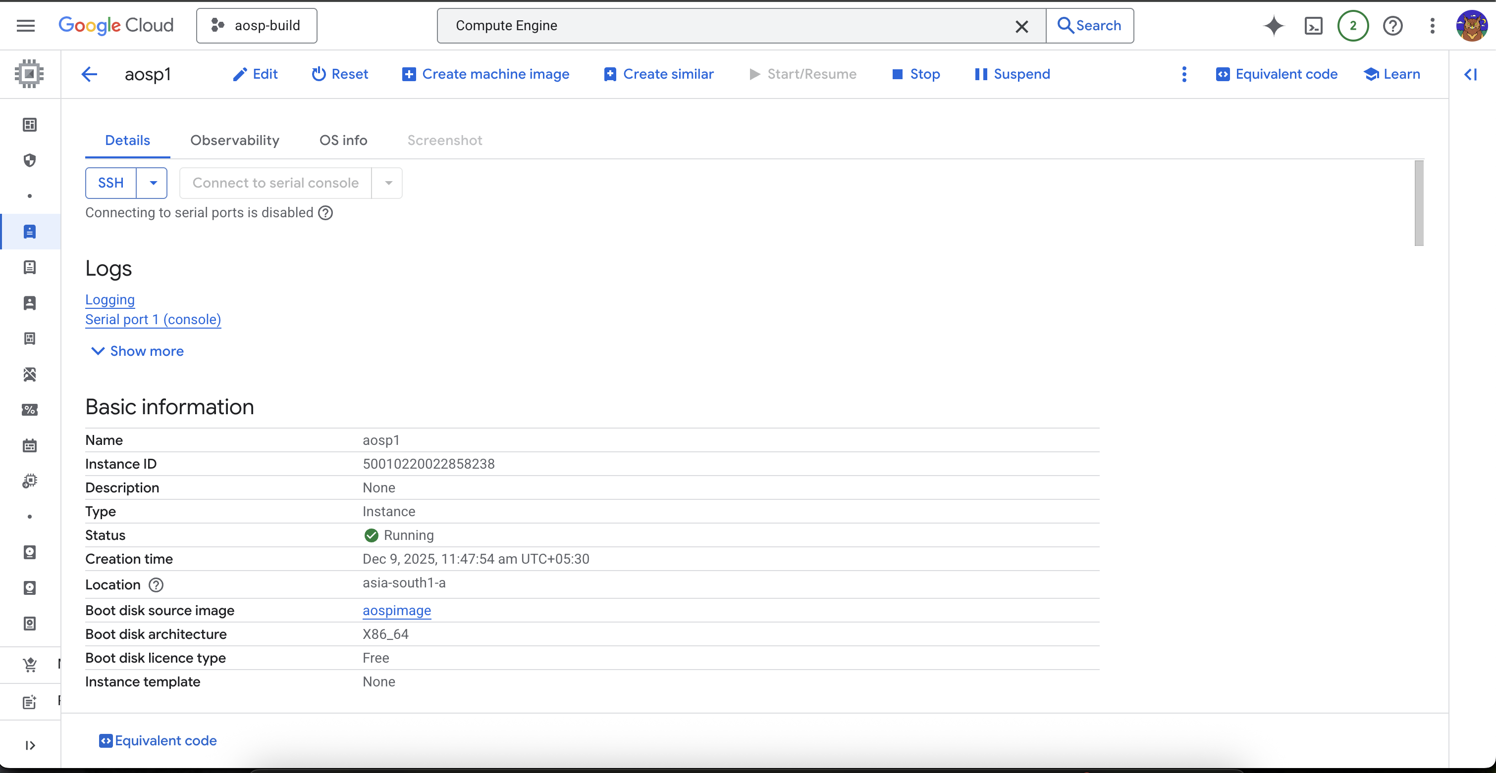 View N2 instance aosp1