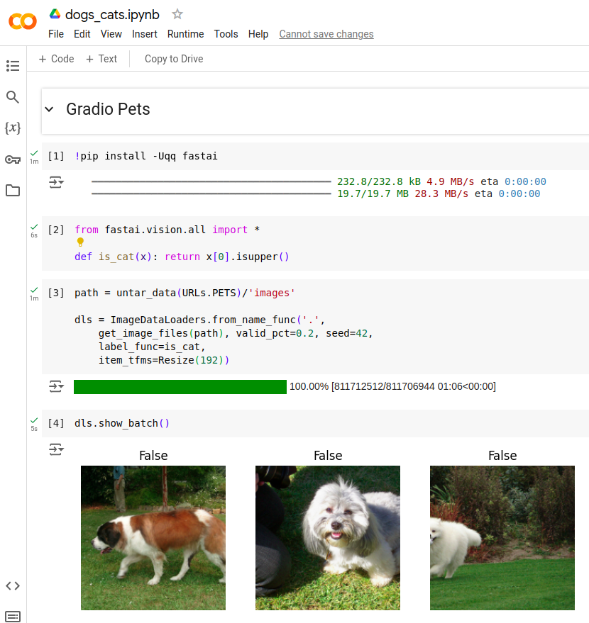 Execute first 4 cells