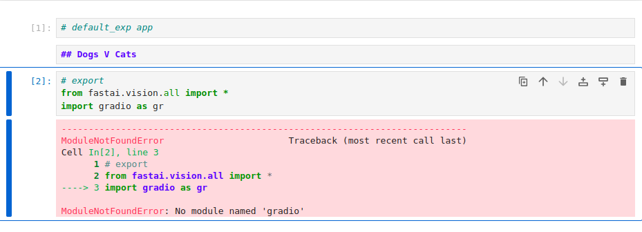 No module named ‘gradio’
