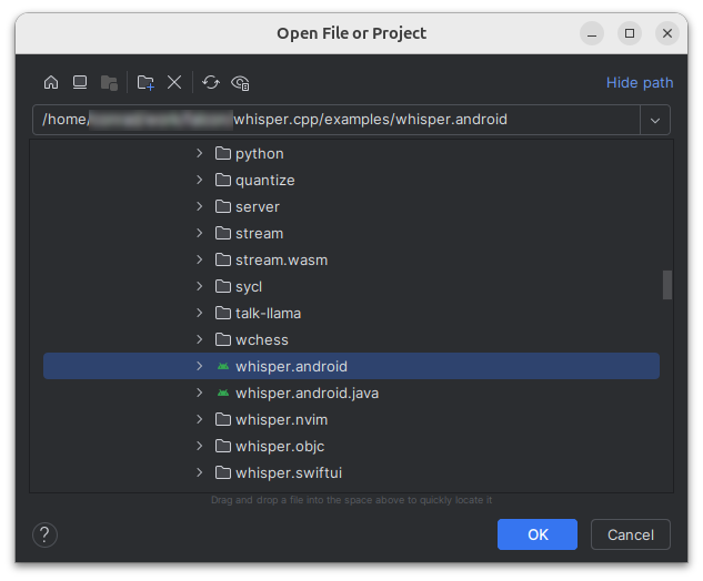Open project in Android Studio 2